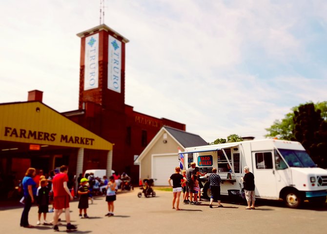 Downtown Truro Farmer's Market and Taco Stiles food truck