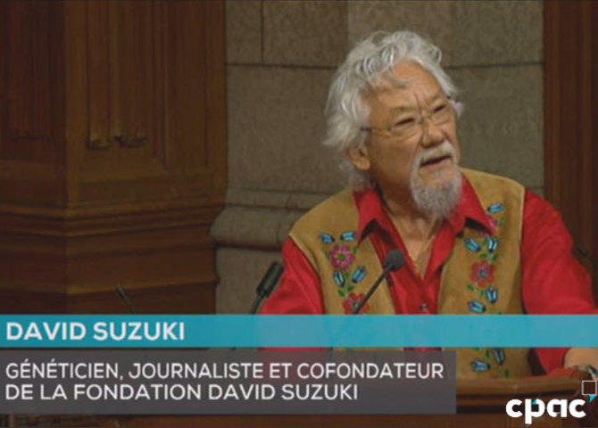 David Suzuki prend la parole au Symposium du Sénat Canada 150