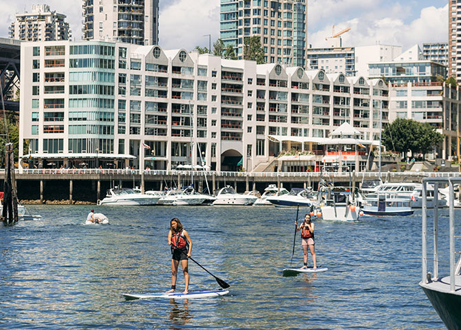 Paddle across the water at Vancouver's Granville Island (© Tourism Vancouver/Rishad Daroowala)