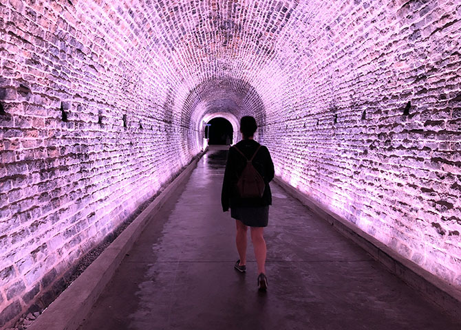 Canada's first railway tunnel has been transformed into an audiovisual experience
