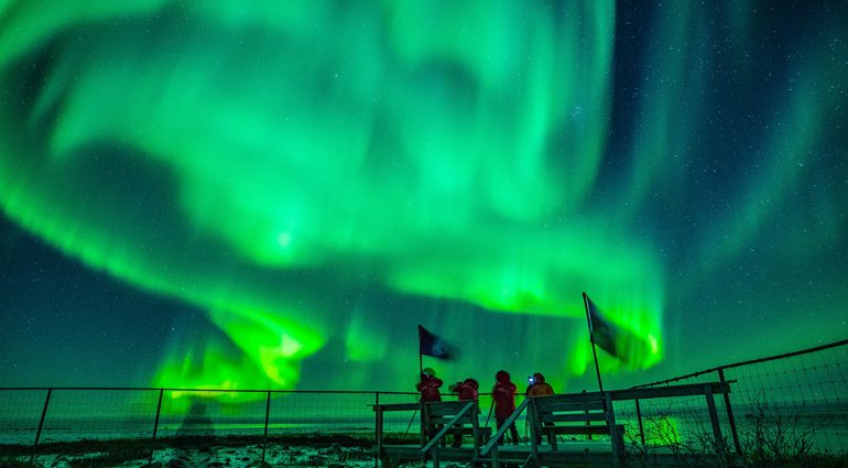 Aurora borealis in Churchill, Manitoba